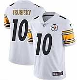 Nike Steelers Men & Women & Youth 10 Mitchell Trubisky White Vapor Limited Jersey,baseball caps,new era cap wholesale,wholesale hats